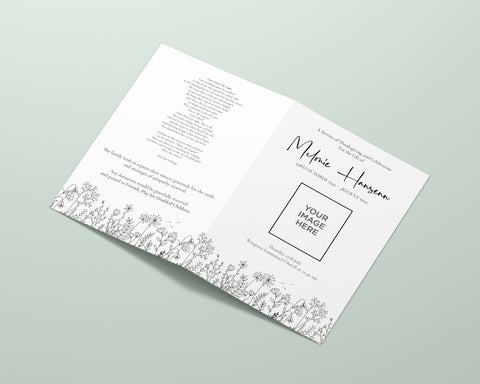 Funeral Order of Service in Illustrated Wildflowers