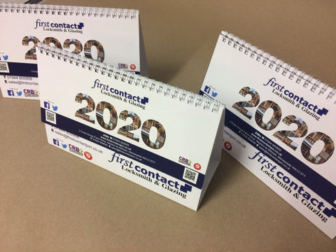 2025 Branded Desk Easel for Business or Charity. Customised with your product photos