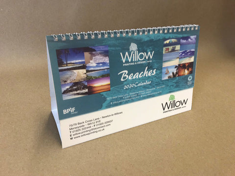 2025 Branded Desk Easel for Business - Beautiful Beaches