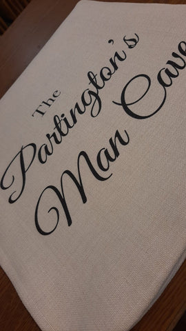 Personalised Family Name Garden Bar/Pub Country Style Cushion