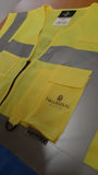Branded Two-Tone Hi Vis Vest, personalised with company details