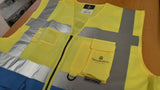 Branded Two-Tone Hi Vis Vest, personalised with company details