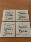 Personalised Garden Family Range of Glass Chopping Boards, Placemats and Coasters