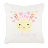 Personalised Baby Bunny Canvas Cushion Cover