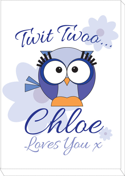 Printing　BB21　Canvas　Willow　Design　Owl　Print　Personalised　–