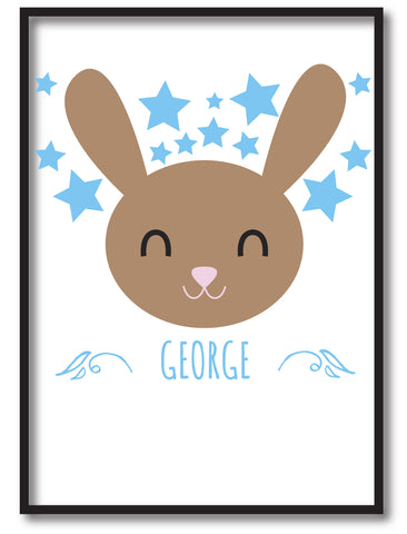 BB25 - Happy Bunny Personalised Print