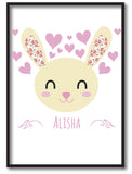 BB25 - Happy Bunny Personalised Print