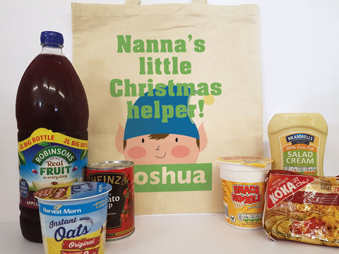 CA02 - Nanna's Littler Christmas Helper Personalised Canvas Bag for Life