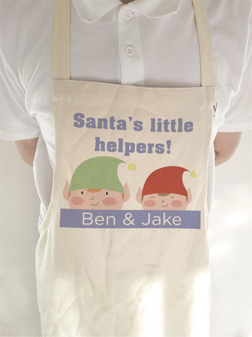 CC04 - Personalised Christmas Santa's Little Helpers with Children's Names Apron