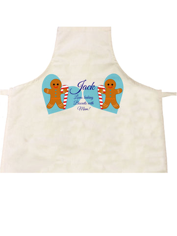 CM04 - Personalised Ginger Bread Cookies Christmas Boys Apron