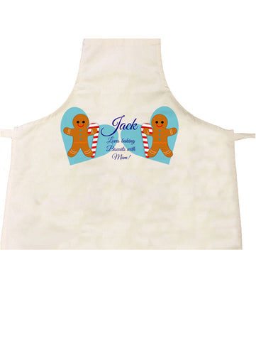 Personalised Ginger Bread Cookies Christmas Boys Apron