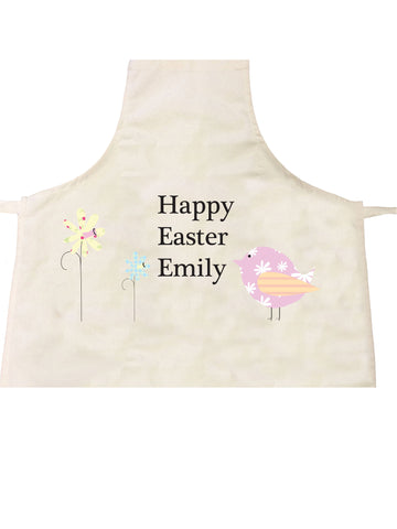 Personalised Easter Flowers & Chick Apron