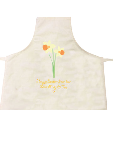 Personalised Daffodils Easter Apron