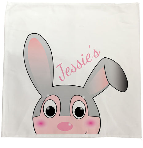 EA17 - Personalised Easter Jessica Rabbit Canvas Tea Towel