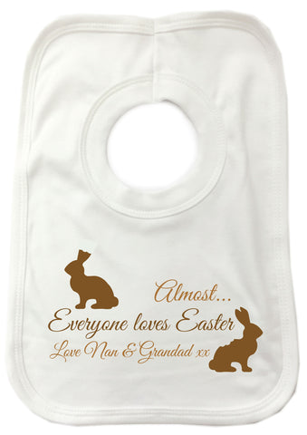 EA01 - Personalised Almost Everyone Loves Easter Bunny Baby Bib