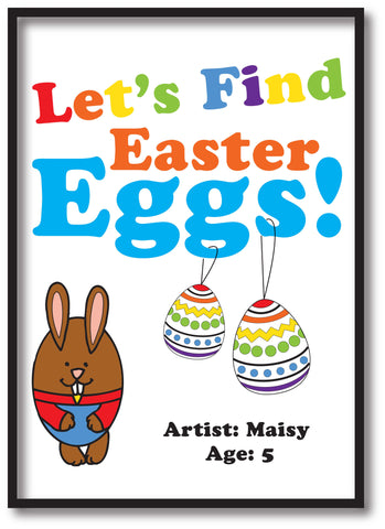 EA03 - Personalised Colouring Easter Eggs Print