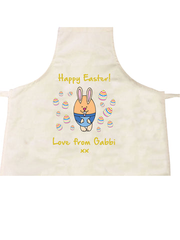 EA07 - Personalised Easter eggs and Bunny Child and Adult Apron