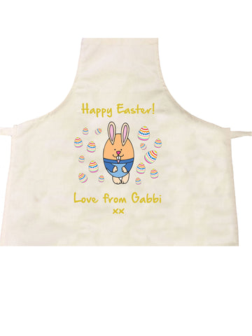 Personalised Easter eggs and Bunny Child and Adult Apron