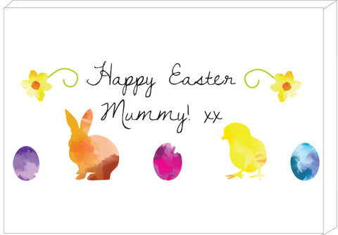 EA09 - Personalised Aztec Easter Bunny Canvas