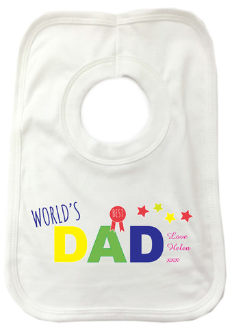 FD12 World's Best Dad Personalised Bib