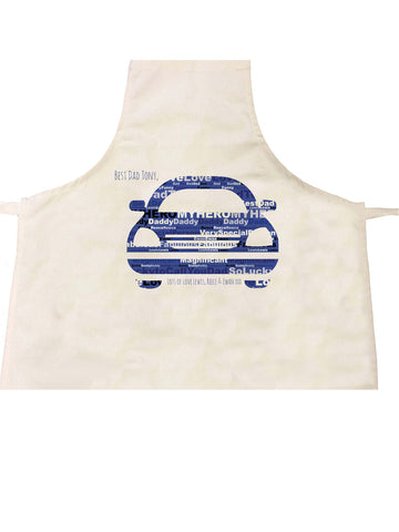 Personalised Front of Car Word Art for Dad, Step-dad or Grandad Apron