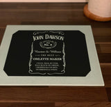 Personalised Jack Daniel's inspired Home Chopping Board, Placemats and Coasters