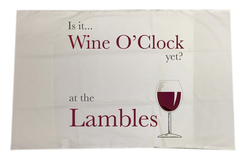 HF05 - Is it Wine O'clock yet? Personalised White Pillow Case Cover