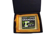 If Grandad Can't Fix It, We're Screwed Personalised Crystal Block with Presentation Gift Box
