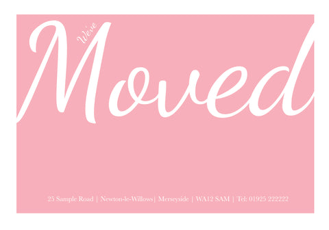 HM008 - Personalised Simple Colour Block Text Cards - Solid Colour, Personal, Business, Home