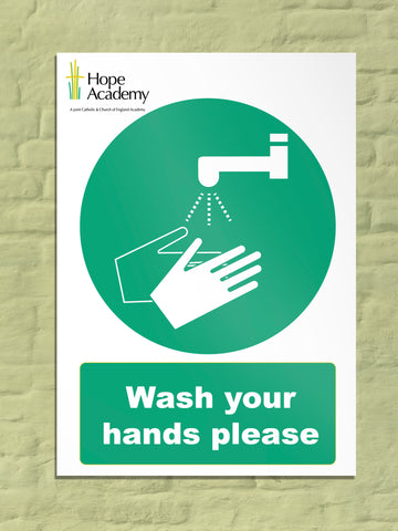 Wash Your Hands Safety Poster for Businesses
