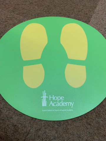 Branded or Unbranded Footprint Floor Safety Stickers