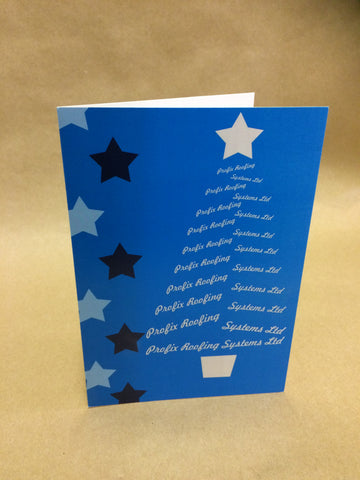 Christmas Cards for Business with Tree made from Company name & logo