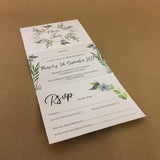 WD15 - Personalised Wedding Flowers Themed Invitations