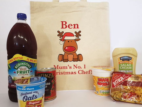 CA03 - Christmas Personalised Cooking Canvas Bag for Life