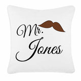 Mr & Mrs Surname Valentine's Cushion Cover Available in Women's and Men's