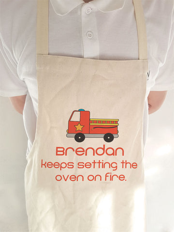 Fire Engine Apron