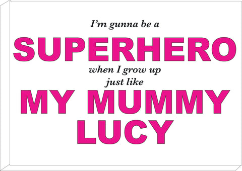 BB24 - Superhero Mum Personalised Canvas Print