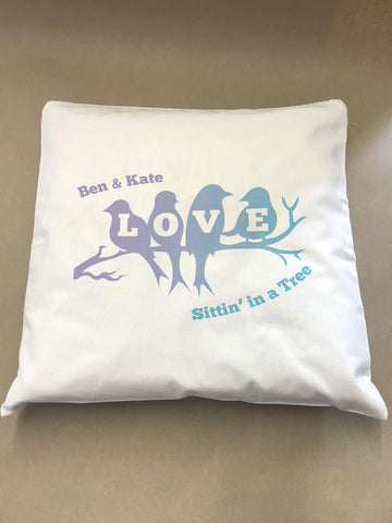 Love Birds Sittin' in a Tree Cushion Cover