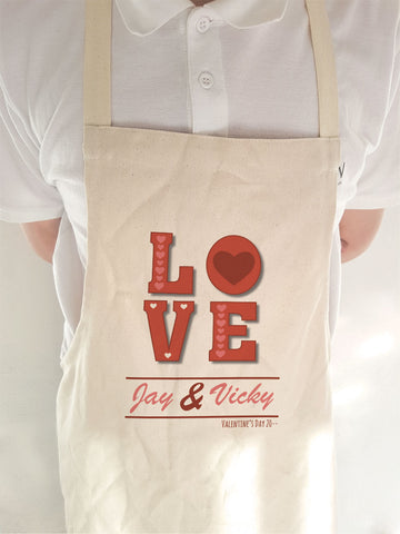 Valentine's Love You Personalised Apron