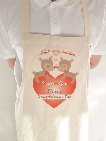 Love You Dearly Valentine's Personalised Apron