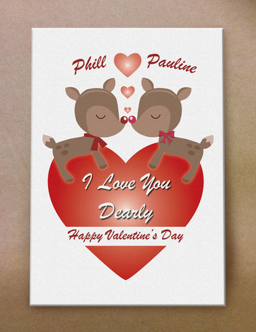 VA06 - Love You Dearly Valentine's Personalised Canvas Print