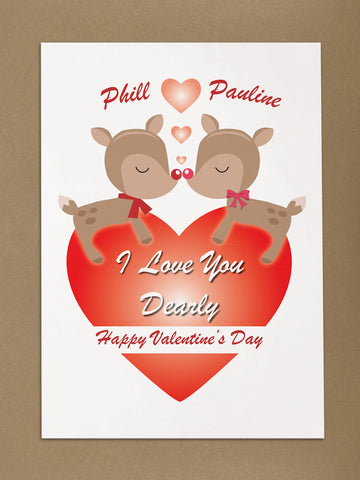 VA06 - Love You Dearly Valentine's Personalised Print