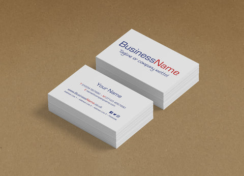 WBP02 - Two Tone Branded Customisable Business Cards from £20.00+VAT