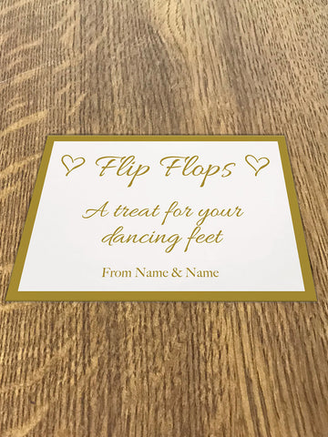 WD01-Happily Ever After Wedding personalised flip flops sign for tired feet available from Willow Printing & Design