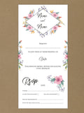 WD15 - Personalised Wedding Flowers Themed Invitations