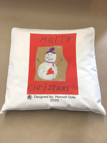 Wargrave C of E Primary School Personalised Cushion Cover with Child's Drawing