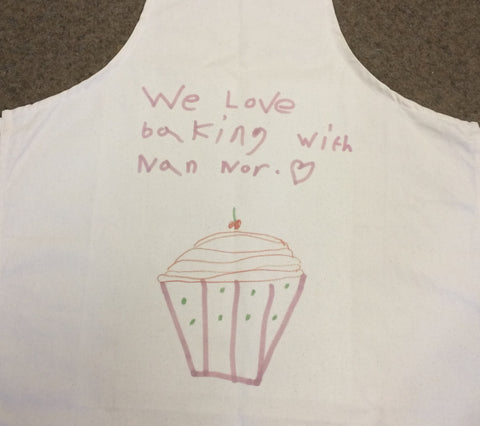 Personalised Adult or Child Apron with Your Child's Drawing for a unique gift