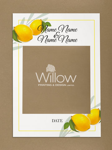 Personalised Wedding Fresh Lemons Social Media Frame