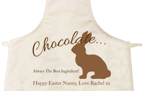 Personalised Chocolate Easter Bunny Apron