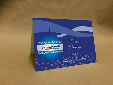 Christmas Cards for Business with Logo, Company Name & Personal Message Added